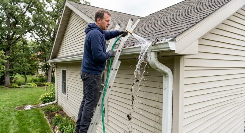 Rain Gutter Clearing in Fredericksburg, VA